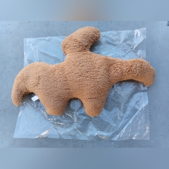 2/$10 Plush Tan Dinosaur Nugget Pillow - Picture 1 of 2
